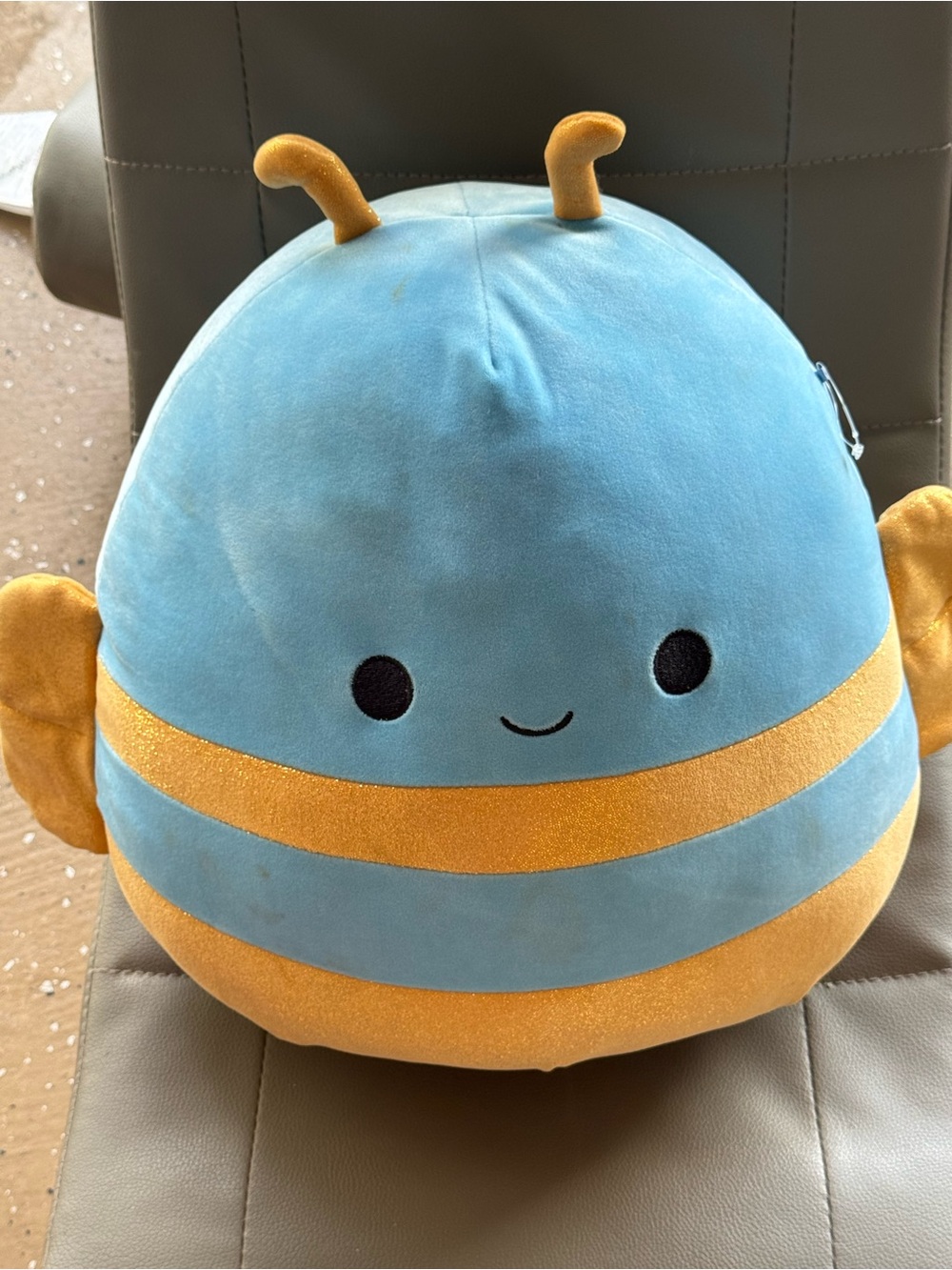 Blue & Gold Plush Bee Soft Toy - Kids Toys